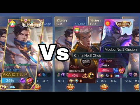 Pro Granger vs china no.8 chou/modoc no.1 gusion I Who will win? Edit