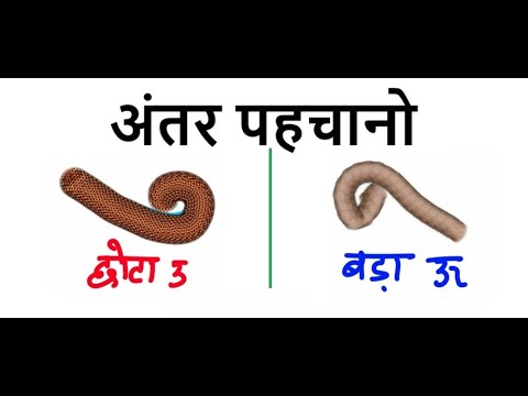 Chhota U or bada U ki matra ko asaan tarike se samjhaye