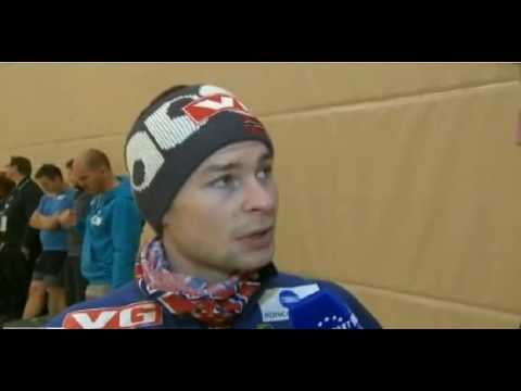 Norwegian Ski Jumpers training on  the gym