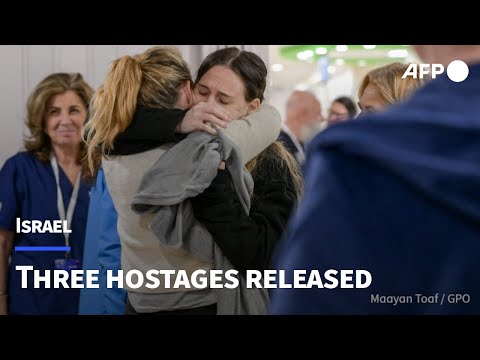 Three Israeli hostages released as Gaza truce gets underway | AFP