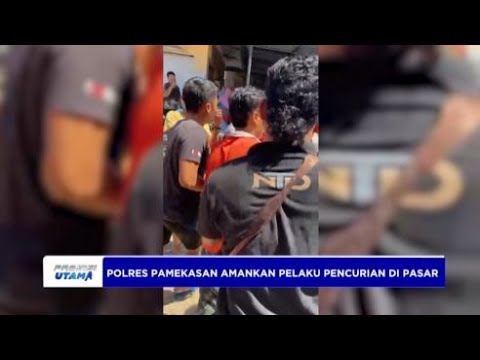 POLRES PAMEKASAN AMANKAN PELAKU PENCURIAN DI PASAR 17 AGUSTUS