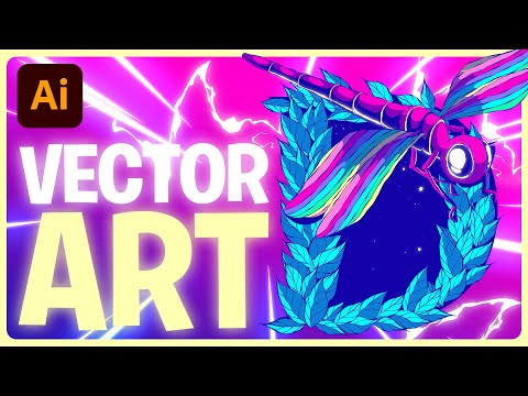 Dragonfly Illustration - Drawing on Paper and Vectoring in Adobe Illustrator - Speed Art