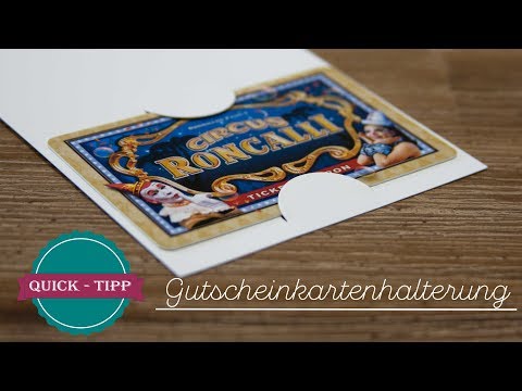 Quick-Tipp #8 - Gutscheinhalterung in Karten mit Produkten von Stampin' Up!