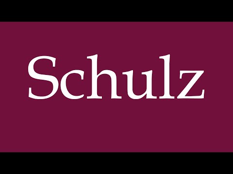 How to Pronounce ''Schulz'' Correctly in German