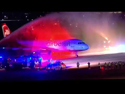 Letzte  Landung von air Berlin in Tegel 27.10.2017