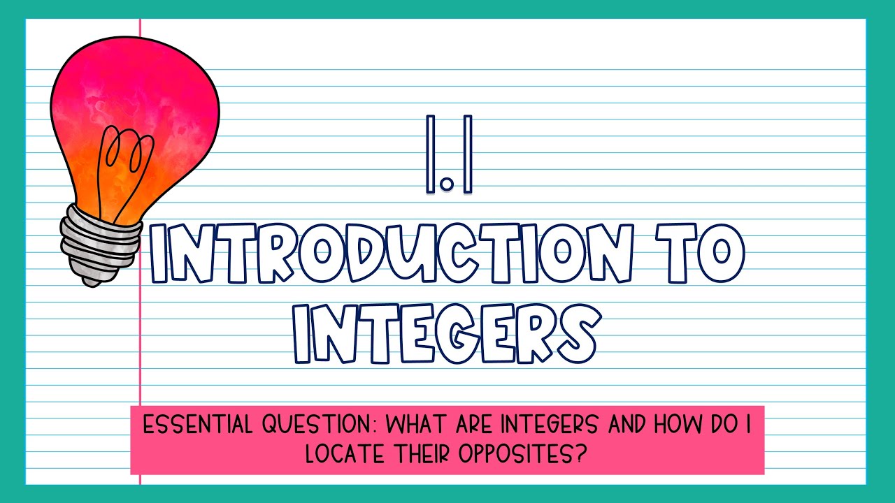 6th Grade Accelerated Math | 1.1 Intro to Integers