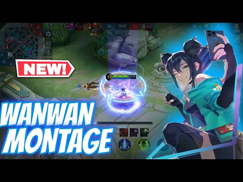 NEW SKIN M-WORLD WANWAN | MOBILE LEGENDS WANWAN MONTAGE    | WANWAN BEST BUILD & EMBLEM 2022