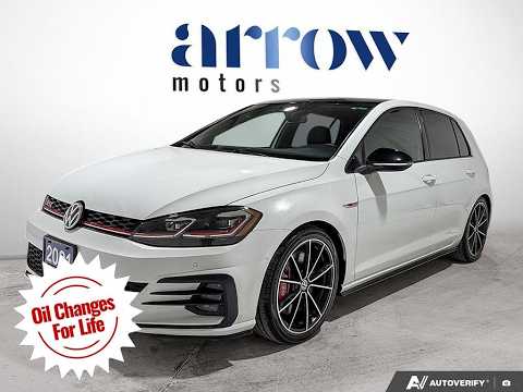 2021 Volkswagen Golf GTI Autobahn Manual in White for sale at Arrow Motors in Aylmer, ON