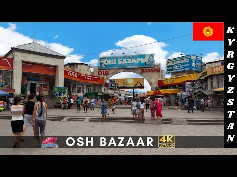 Kyrgyzstan | Bishkek | Osh Bazar Walking Tour | 4K |