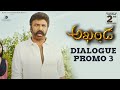Akhanda Dialogue Promo 3 Nandamuri Balakrishna Boyapati Srinu Thaman S Dec 2nd