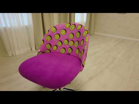 Миниатюра изображения товара Кресло офисное Tetchair Melody (ткань/флок, фиолетовый/Botanica 06 Kiwi/138)
