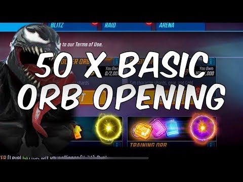 50x BASIC ORB OPENING! - Marvel Strike Force - MSF