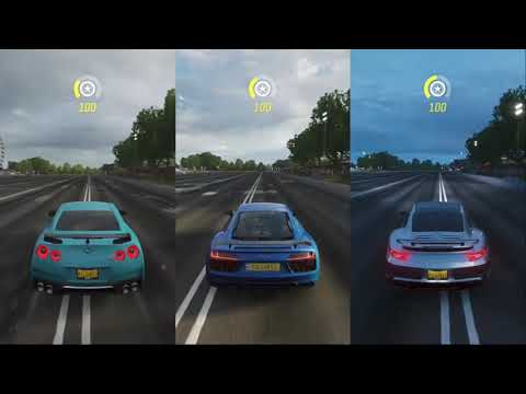 Nissan GT-R Nismo vs Audi R8 Perf vs Porsche 992 Turbo S - carwow replication ep1 - Forza Horizon 4
