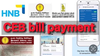 CEB Bill Payment HNB App, Bill Payments