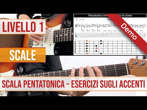 Scala pentatonica: Esercizi sugli accenti - Demo