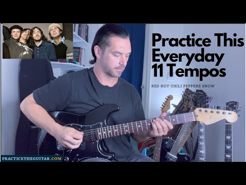 Red Hot Chili Peppers Snow Guitar Lesson + Tutorial W/TAB Practice This Everyday 11 Tempos