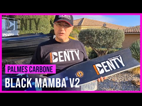 Palme carbone de chasse sous-marine Black Mamba V2 Denty Spearfishing