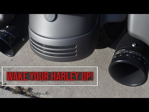Rinehart Slip Ons Vs Stock Pipes...Make Your Harley Roar!