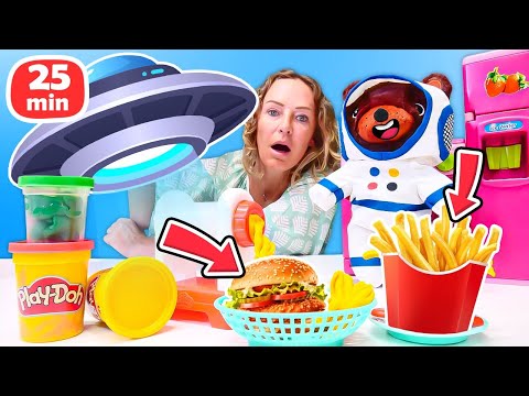Creative fun with Nicole 🎨✨ – Playing and kneading Play Doh with toy friends!