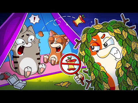 Dibujos Animados - Quién Tiró la Basura? Misión Limpieza en el Bosque 🏕️ Buenos Hábitos