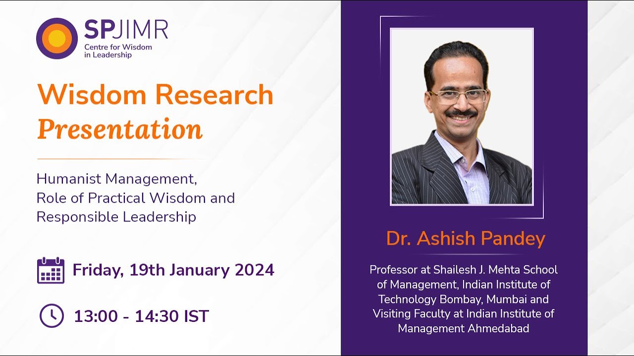 CWIL's fourteenth Wisdom Research Presentation with Dr. Ashish Pandey