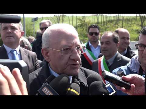 De Luca nel Sannio inaugura la Castelpagano - Santa Croce