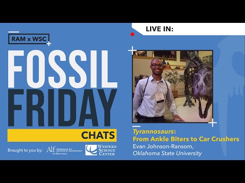 "Tyrannosaurs, Ankle Biters to Car Crushers" w/ Evan Johnson-Ransom | Fossil Friday Chats