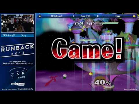 Runback 2016 Amateur WR3 - PF|JohnnyD (Marth) vs Okay (Peach)