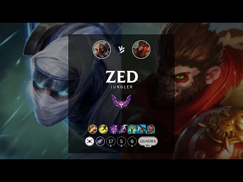 Zed Jungle vs Wukong - KR Master Patch 12.14