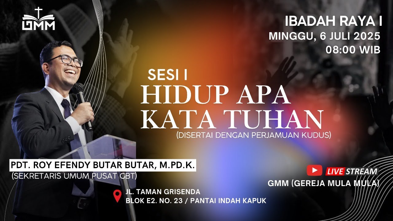 Sesi 1 – HIDUP APA KATA TUHAN – Pdt. Roy Efendy Butar Butar, M.Pd.K. (060725)