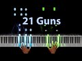 Green Day - 21 Guns Piano Tutorial