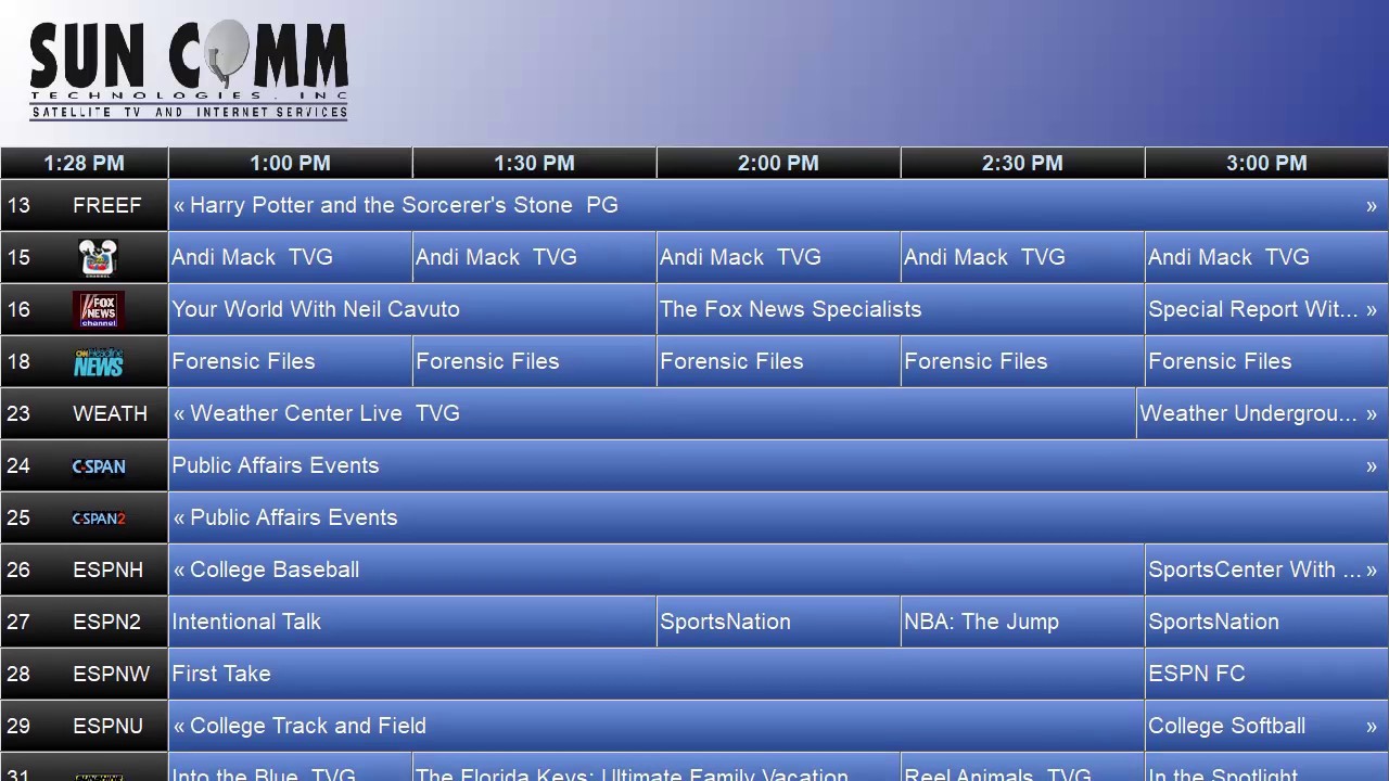 ONTV Classic Electronic Program Guide (EPG)