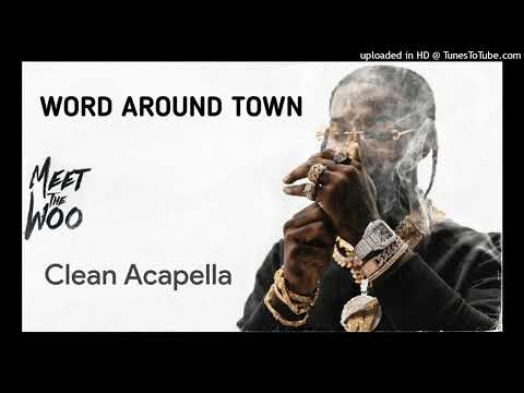 Popoutboyz Ft. Pop Smoke - Word Around Town (Clean Acapella) [Powerful AI]