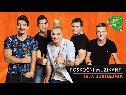 Poskočni muzikanti na festivalu Pivo in cvetje Laško 2017