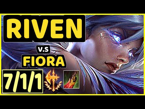 SCARFACE (RIVEN) vs FIORA - 7/1/1 KDA TOP GAMEPLAY - EUW Ranked GRANDMASTER