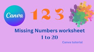How to Create a Missing Numbers Worksheet in Canva | Kindergarten Math Worksheet Tutorial