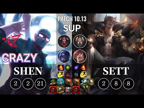 RW Crazy Shen vs Sett Sup - KR Patch 10.13