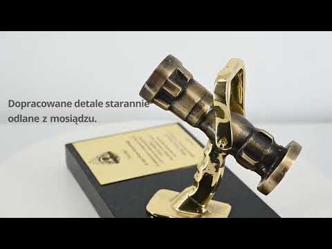  Statuetka mosiężna prądownica turbo JET straż