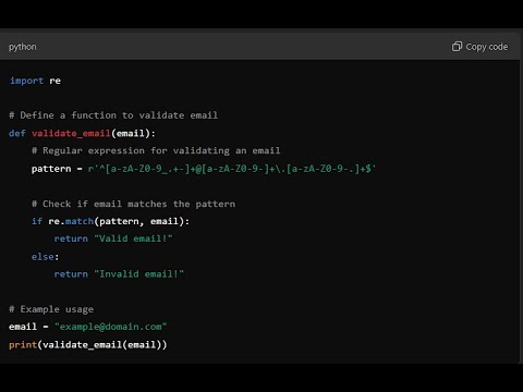 Quick Email Validation In Python