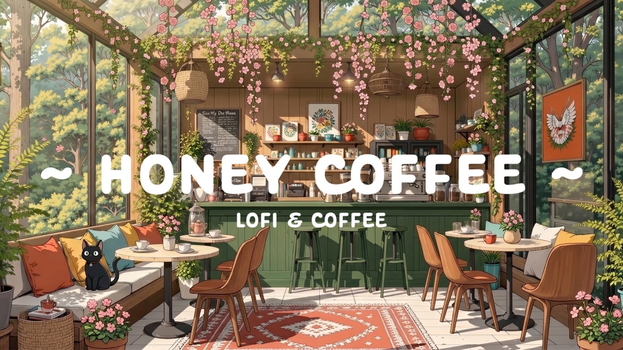 Summer Honey Coffee ☕ Sweet Day with Lofi Cafe in Forest for Study & Work 🍯 Lofi Hip Hop to Relaxing