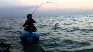 preview picture of video 'Kayak Fishing with Toby in Bracklesham Bay'
