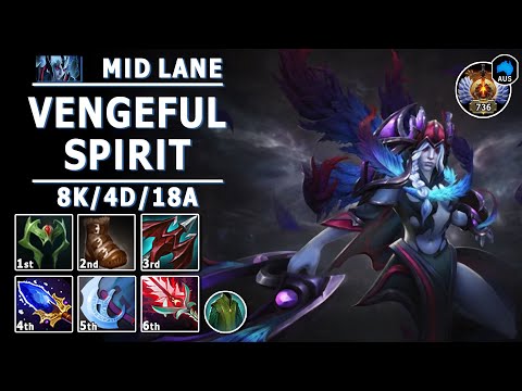 Vengeful Spirit Mid Lane | 7.31b | Pos 2 VS Core Play | Dota 2 Immortal Gameplay