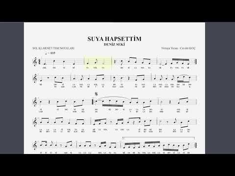 SUYA HAPSETTİM  - DENİZ SEKİ NOTA SOLFEJ
