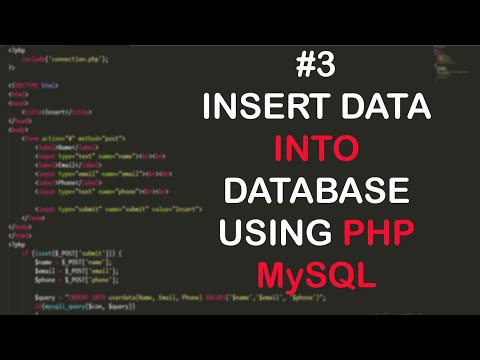 Insert Data Into Database Using Php Mysql In Hindi Php Tutorial 3