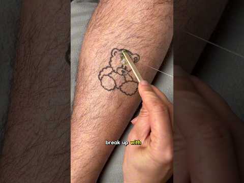 Waxing My Boyfriend’s Tattoo 😍 #waxing #waxingathome #wax #hairremoval #hairremovalproducts