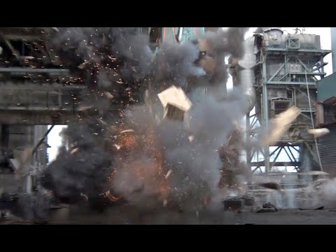 Sprengung Elektrofilter am Kraftwerk Lünen (8.1.2021)