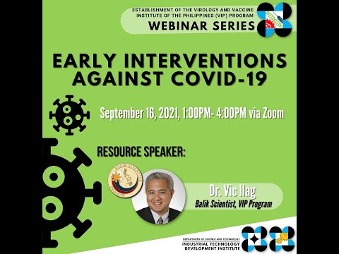 VIP Webinar Series (7th)- Early Interventions Against COVID-19