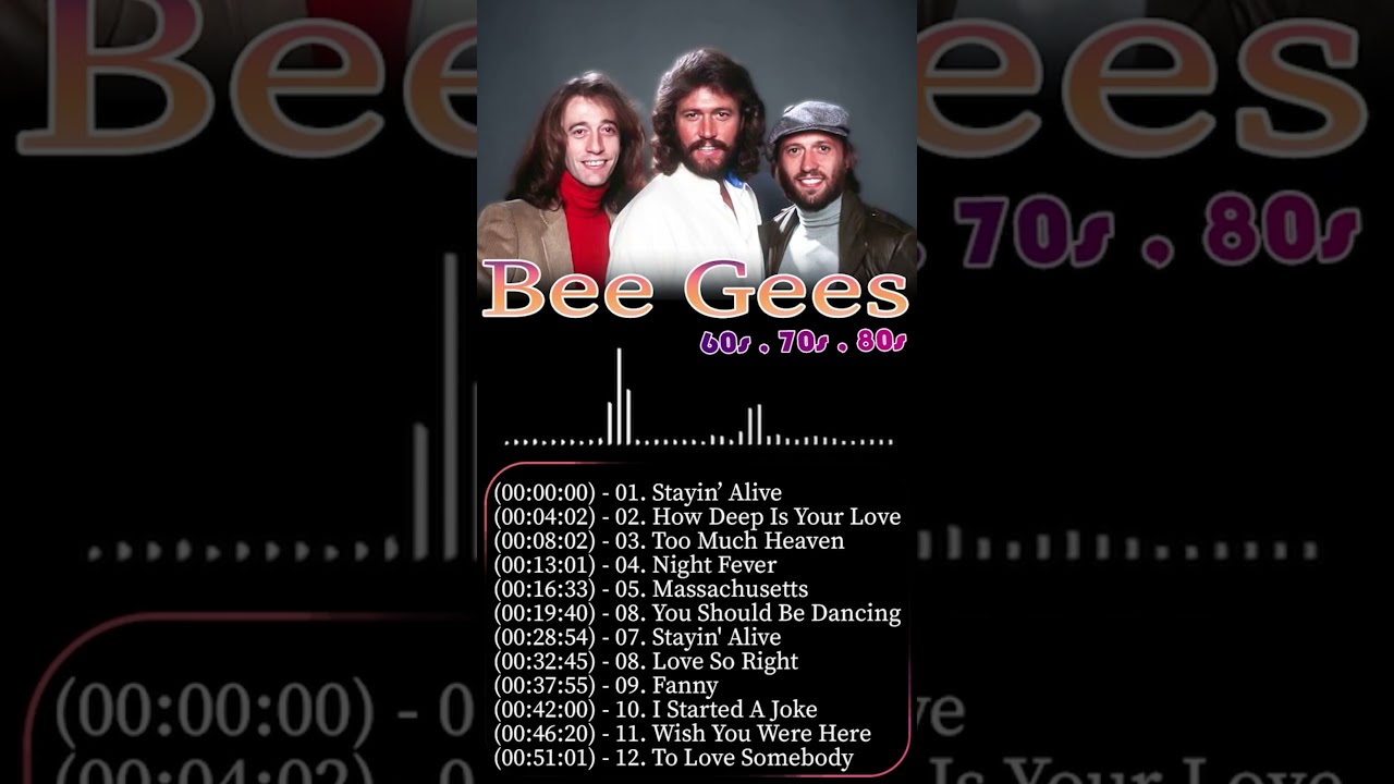 BeeGees 💋 Greatest Hits Full Album 🔍 The Best Songs Of BeeGees Playlist Short 9