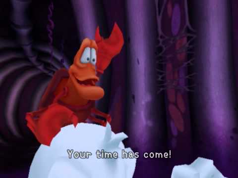 Kingdom Hearts, English cutscene: 130 - Fighting Ursula - HD 720p