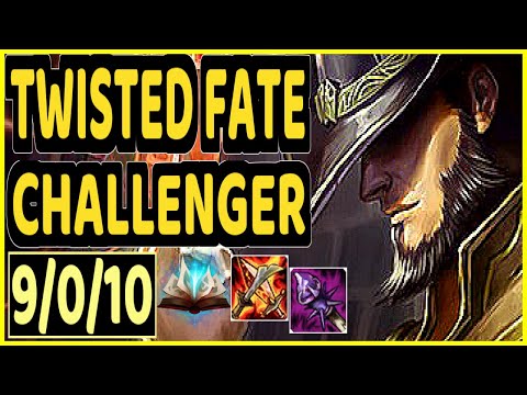 EVROT (TWISTED FATE) - 9/0/10 KDA CHALLENGER GAMEPLAY - BR